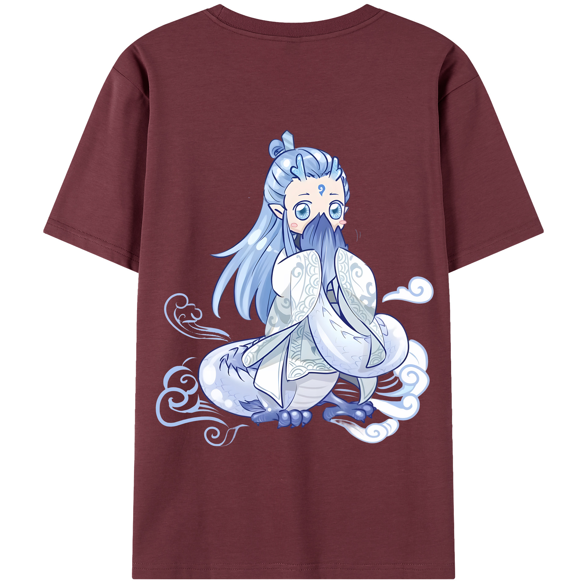 （画像用） Ne Zha 2 ナタ 魔童の大暴れ 綿100％半袖Tシャツ（背面プリント）